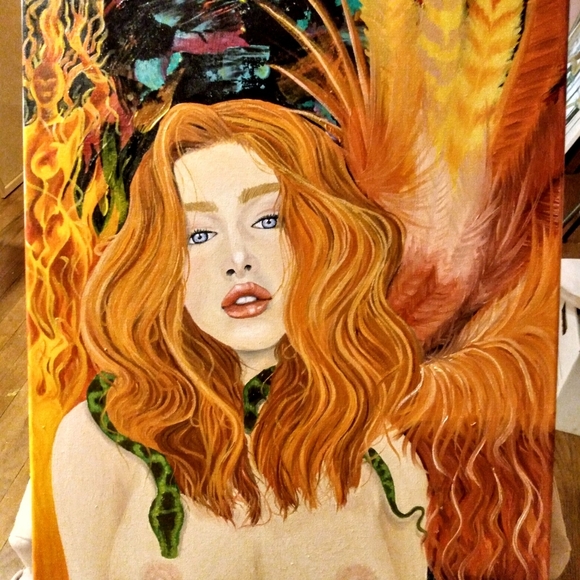 (Sold)Rebirth original oil painting - Picture 3 of 3